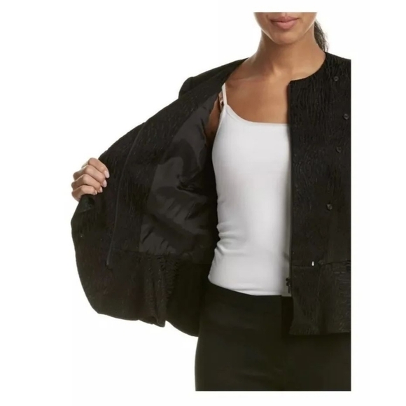 BASLER Metallic Ruffle Peplum Blazer Jacket - Picture 3 of 14